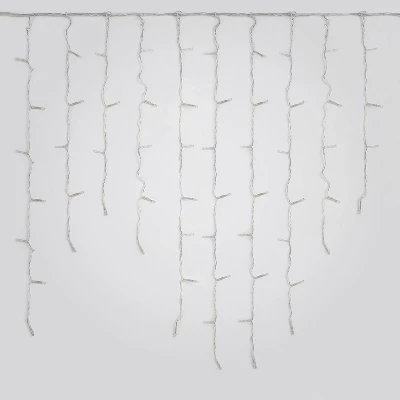 Бахрома светодиодная с эффектом мерцания 2м Соединяемая 100 светодиодов Разноцветный свет Провод прозрачный ULD-B2007-100/TTK MULTI IP44 Uniel UL-00007208