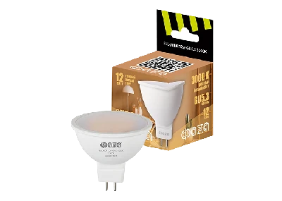 Лампа светодиодная LED 12Вт 3000K GU5.3 230/50