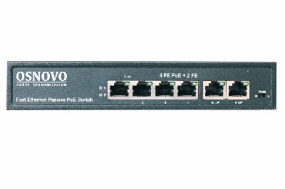 Коммутатор неуправляемый PoE 4 портов 10/100 Мб/с 1хPoE до 30В OSNOVO SW-20600/A(80W) 00013428