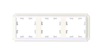 ATLASDESIGN ANTIQUE 3-постовая рамка, универсальная, ЖЕМЧУГ Systeme Electric ATN100403