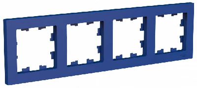 ATLASDESIGN рамка четырехехпостовая, универсальная, АКВАМАРИН Systeme Electric ATN001104