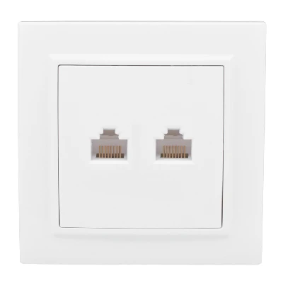 Розетка Минск RJ-45+Phone СП белая EKF ERK00-135-10