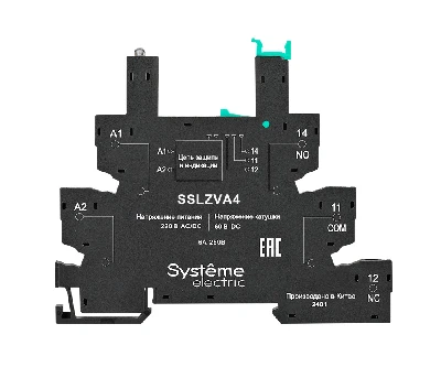Розетка 230В AC/DC для реле интерфейсного 60В DC, винтовой зажим