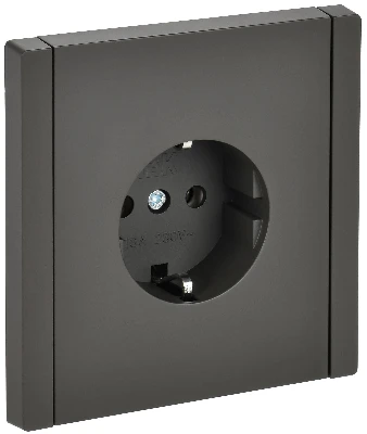 FORTE&PIANO Розетка 1-местная с заземлением без защитных шторок винтовое крепление 16А FP316 серый IEK