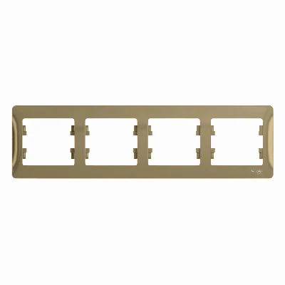 GLOSSA Рамка горизонтальная 4 поста титан Systeme Electric GSL000404