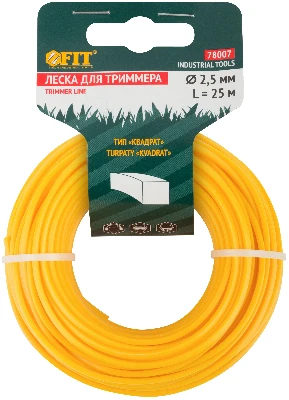 Леска для садовых триммеров ''Квадрат'' 2.5 мм х 25 м FIT РОС 78007