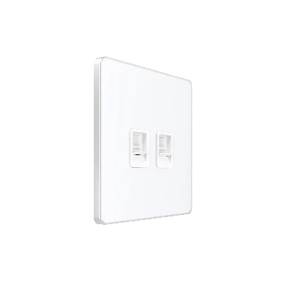 Розетка информационная С/У RJ-45 кат.5e 2-я, Арктический лед , Systeme Infinity