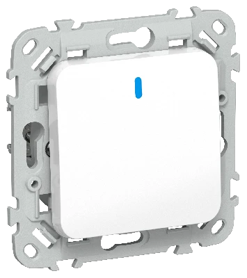 FLITE Выключатель 1-клавишный проходной с индикацией 10А ВС61-1-1-ФлБ белый IEK