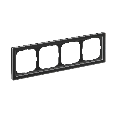 ARTGALLERY PURE 4-постовая РАМКА, ОРГАНИЧЕСКОЕ СТЕКЛО ЧЕРНЫЙ