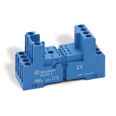 Розетка с винтовыми клеммами (с зажимной клетью) для реле 55.32, 55.34, таймера 85.02, 85.04, применяются модули 99.80, в комплекте металлическая клипса 094.71 FINDER 94.84.20SMA 948420SMA