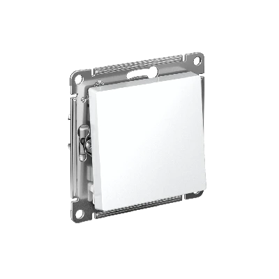 ATLASDESIGN 1-клавишный ВЫКЛЮЧАТЕЛЬ, сх.1, 10АХ, быстрозажимные клеммы, БЕЛЫЙ