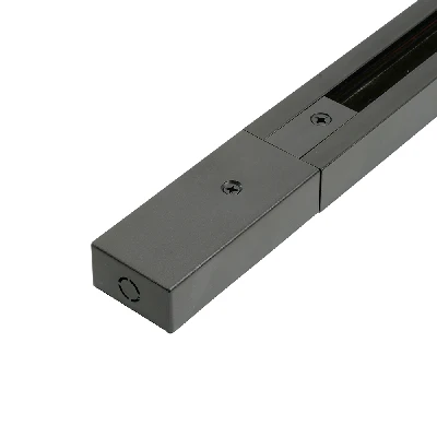 Шинопровод для трековых светильников 1м черный квадратный (в наборе токовод заглушка крепление)