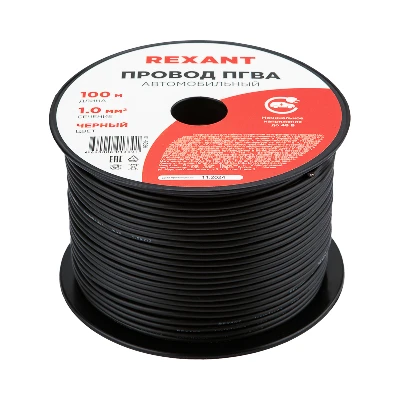 Провод ПГВА 1х1.00 мм2, черный, бухта 100 м,