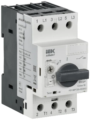 Автоматический выключатель защиты двигателя ARMAT A6 GV2P 4-6,3А IEK