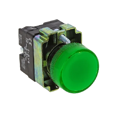 Лампа сигнальная BV63 зеленая с подсветкой EKF xb2-bv63