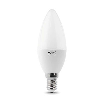 Лампа светодиодная LED 7 Вт 450 лм 3000К AC180-240В E14 свеча теплая (промоупаковка 3 лампы) Elementary Gauss GAUSS 33117T