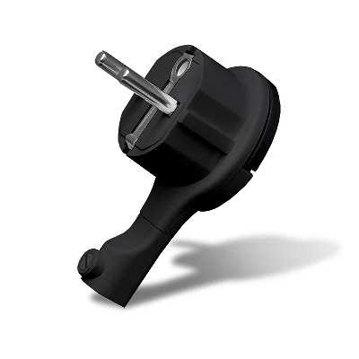 Вилка-невидимка с заземлением черная 16А 250В UNIVersal 5565419