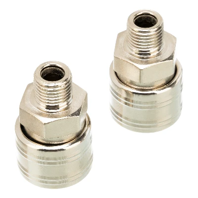 Муфта универсальная быстросъемная (мама), внешняя резьба 1/4, 2 шт.