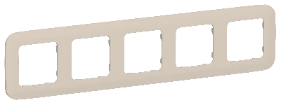 FLITE ARTISTIC Рамка 5-местная РУ-5-А-ФлЛ льняной IEK