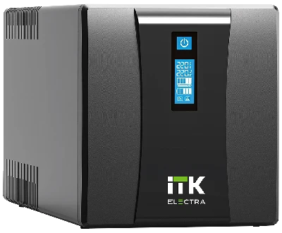 Источник бесперебойного питания Line-interactive 1500 ВА/900 Вт, фаза 1/1, LCD дисплей, с АКБ 2х9AH, USB, Schuko ITK EET-1500VA-1-002-S