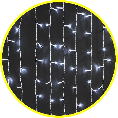 Гирлянда новогодняя светодиодная NGF-C01-357CW-8-2x1.5м-230-TR-IP20 Navigator Group 61865 21307