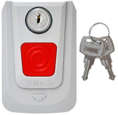 Извещатель охранный ручной точечный электроконтактный ИО101-7/1тревожная кнопка, фиксация при нажатии, индивидуальные механические ключи разблокировки, контроль вскрытия корпуса. Теко Астра-321 исп. Т ЦБ-00026501