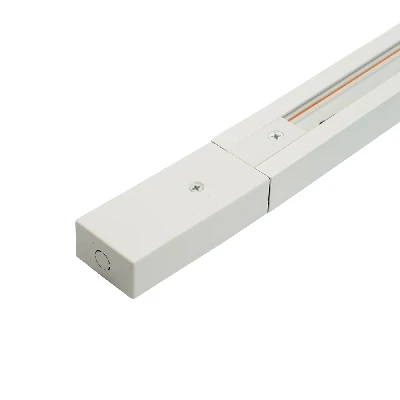 Шинопровод для трековых светильников 1м белый квадратный (в наборе токовод заглушка крепление)
