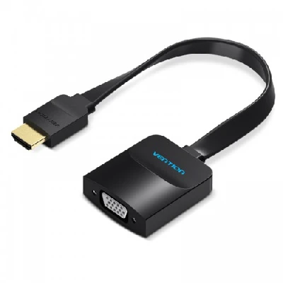 Конвертер мультимедиа HDMI на VGA + аудио, плоский, 0.15 м.