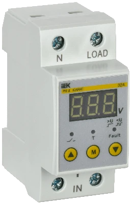 Реле напряжения РН-д 1-ф. 36 мм 32А