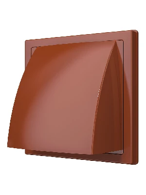 Выход стенной вытяжной с обратным клапаном 190х190 с фланцем D150/160, из ASA пластика, цвет Терракотовый ERA 1919К15.16ФВ терр 24240