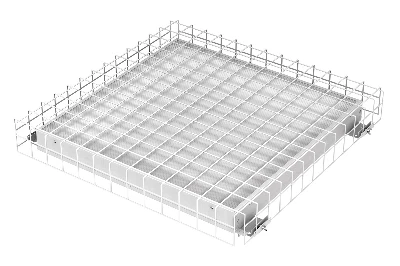 Решетка защитная SPO-BAR-650-650 из армированной стали для светильников 657х657х98 армстронг ЭРА Б0055406