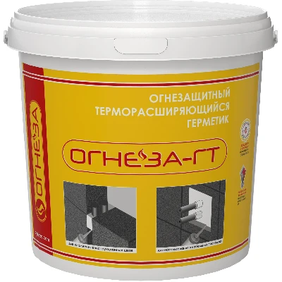 Герметик противопожарный терморасширяющийся       ОГНЕЗА-ГТ, ведро 3 кг, цвет серый