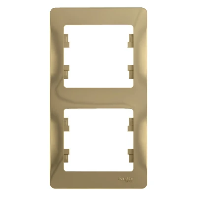 GLOSSA Рамка 2 поста вертикальная титан Systeme Electric GSL000406