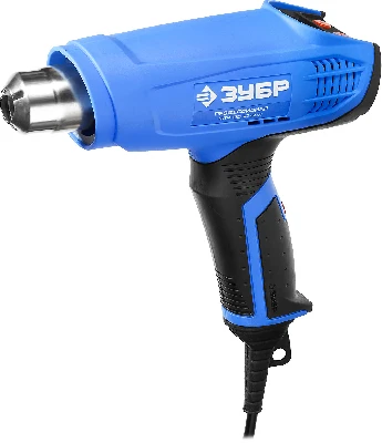 Фен технический (строительный), Профессионал, ЖК-дисплей, кейс, 2000 Вт ЗУБР ФТ-П2000 М2ДК