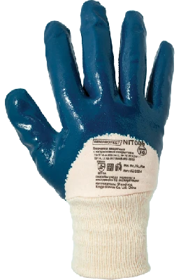 Перчатки защитные на х/б основе с облегченным частичным нитриловым покрытием с манжетой ArmProtect NIT006 р.11