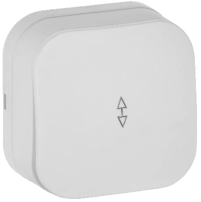 GLORY Выключатель 1-клавишный для открытой установки проходной 10А ВСп10-1-0-ХБм белый матовый IEK