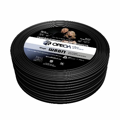 Шнур ШВВП 2х0.75 черный ТРТС Ореол 00000056691