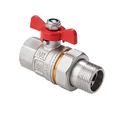 Кран шаровый со сгоном 1/2' ВН ручка бабочка MVI BV.520.04