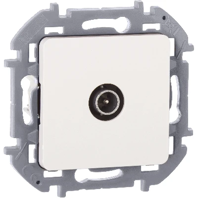 Розетка TV проходная белый INSPIRIA