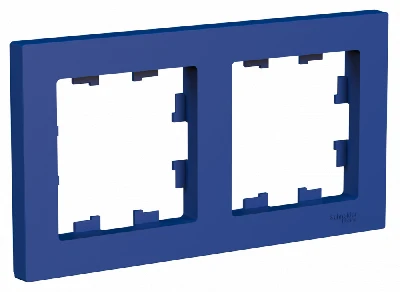 ATLASDESIGN рамка двухпостовая, универсальная, АКВАМАРИН Systeme Electric ATN001102