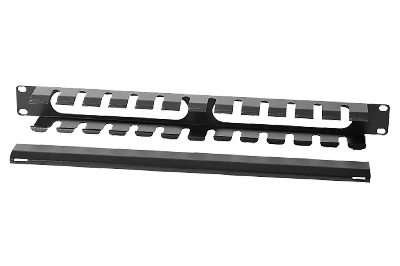 Органайзер кабельный горизонтальный 19' 1U с крышкой черный ЦМО ГКЗ-1U-9005