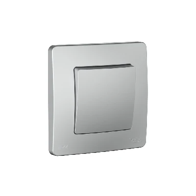 BLANCA С/У IP44 1-клавишный ПЕРЕКЛЮЧАТЕЛЬ (сх.6), 10AX, 250В, АЛЮМИНИЙ Systeme Electric BLNVS410603