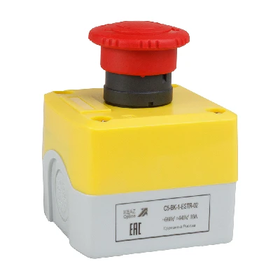 Пост кноп авар стоп OptiSignal D22 C5-BK-1-ESTR-02 2НЗ возв пов XALK178F