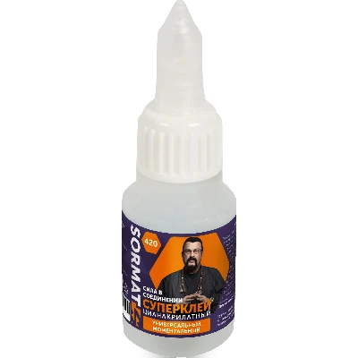 Клей цианоакрилатный SORMAT 420. средней вязкости 20г