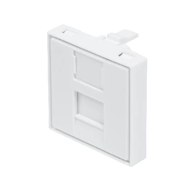 Вставка для модуля Keystone, 1 порт, 45x45 мм, со шторкой, белая