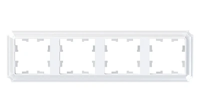 ATLASDESIGN ANTIQUE 4-постовая рамка, универсальная, БЕЛЫЙ Systeme Electric ATN100104
