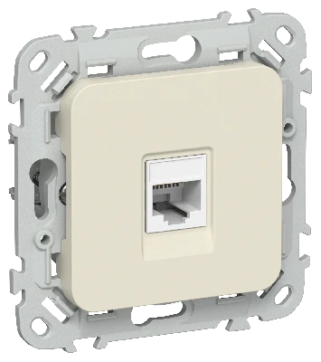 FLITE Розетка компьютерная RJ45 категория 5Е UTP РК5е-1-0-ФлСл сливочный IEK