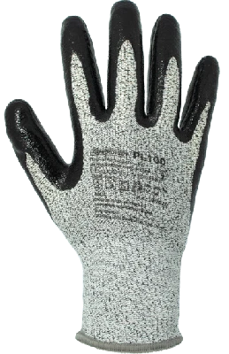 Перчатки трикотажные антипорезные из материала HPPE с частичным покрытием из нитрила ArmProtect PL100 р.10