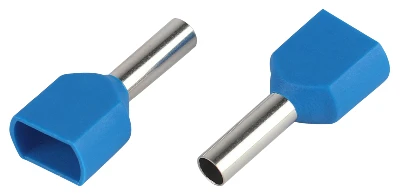 Наконечник-гильза с изолированным фланцем (упаковка 500 шт.) NO-225-143 (двойной) НШвИ(2) 2,5-10