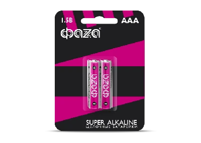 Элемент питания LR03 (AAA) Super Alkalineблистер, 2 шт. ФАZА 2858474